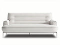 Elegancka sofa w kolorze białym z tkaniny o wymiarach 200 x 90 x 85cm